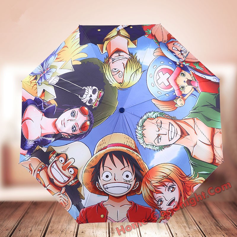 ONE PIECE Waterproof Anti-UV Never Fade Foldable Anime Umbrella